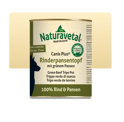 Naturavetal: Bovino con tripa verde 800g