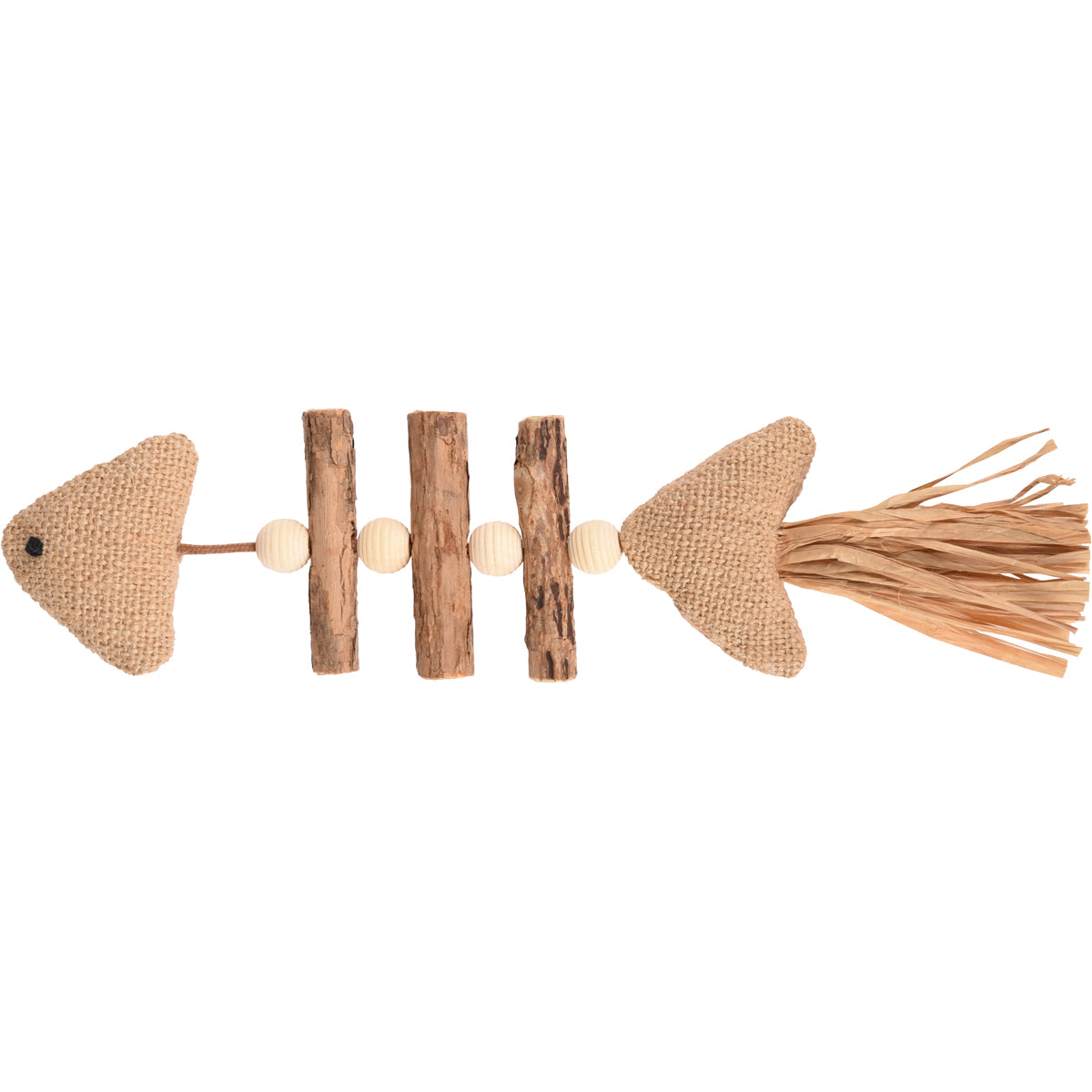 Pez de madera matatabi para gatos