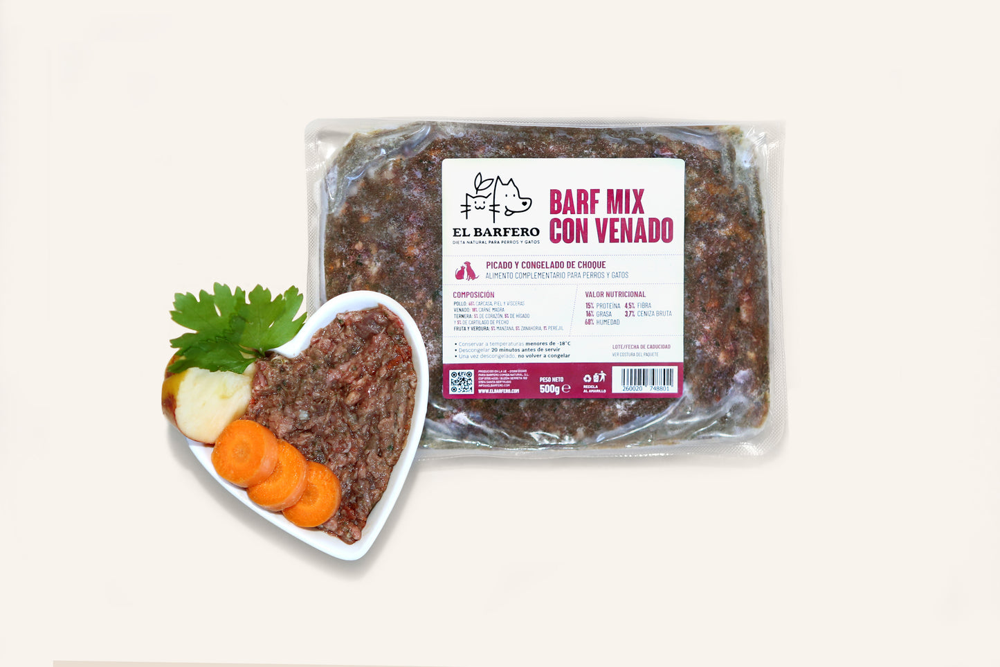El Barfero BARF Mix con venado