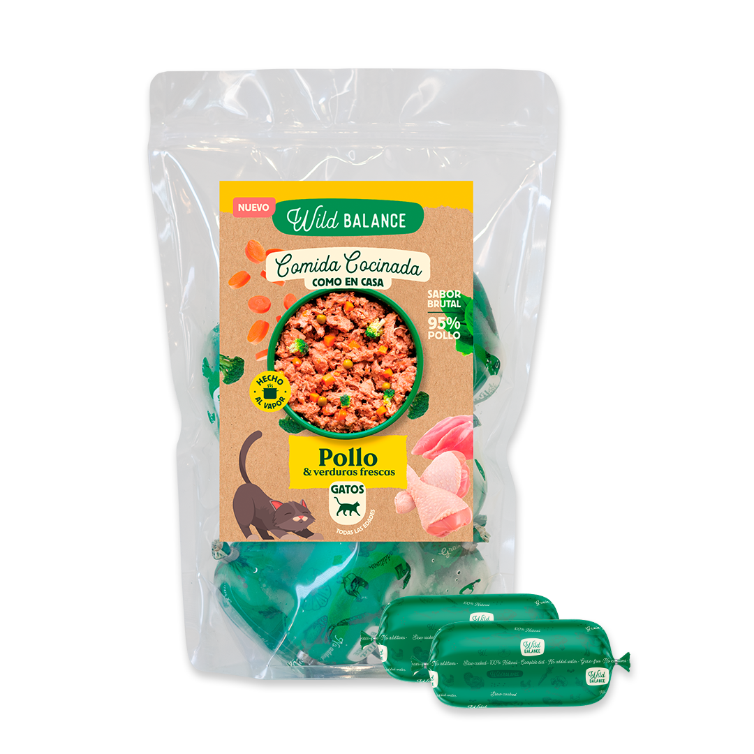 Wildbalance Comida cocinada de pollo para gatos