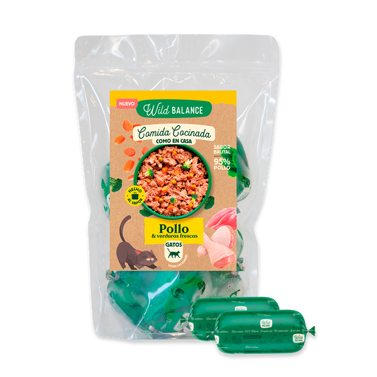 Wildbalance Comida cocinada de pollo para gatos