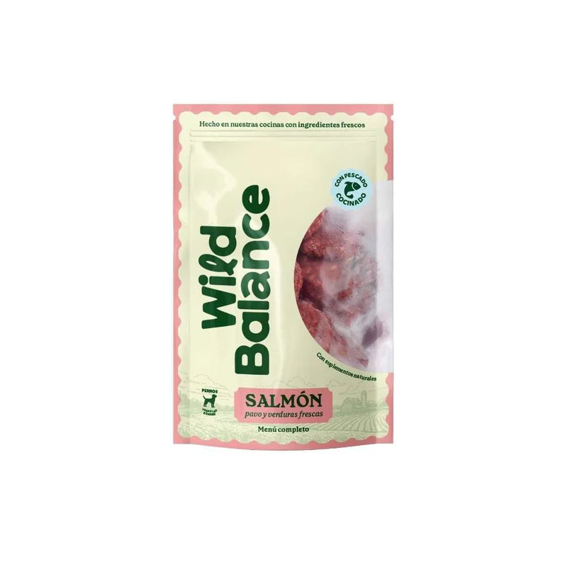 Wildbalance Menú de salmón cocinado y pavo crudo