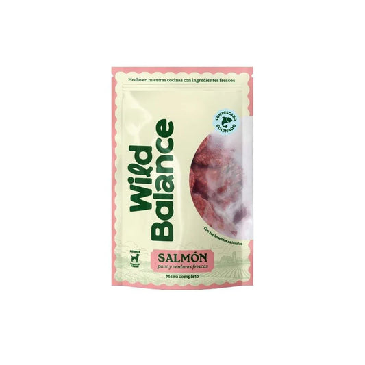 Wildbalance Menú de salmón cocinado y pavo crudo