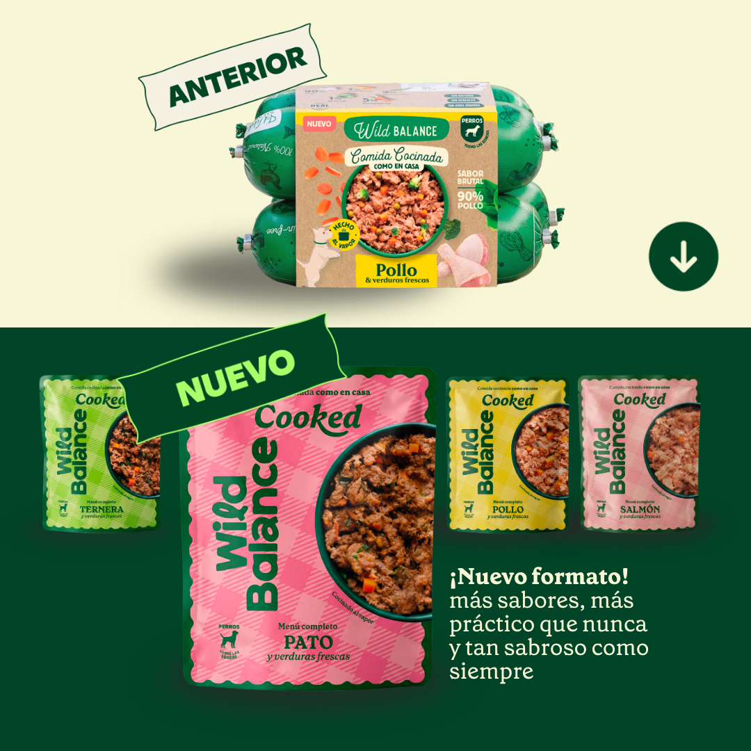 Wildbalance comida cocinada de pato