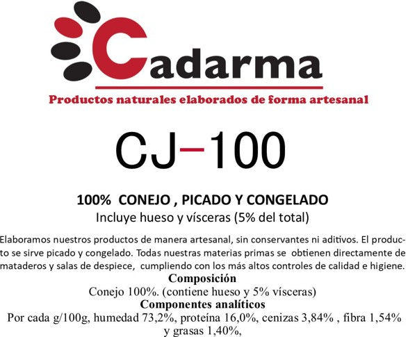 Cadarma 100% conejo 1kg
