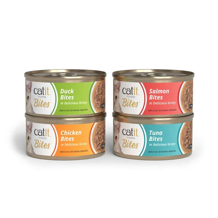 Catit Cuisine Bites - Trocitos de carne en salsa para gatos