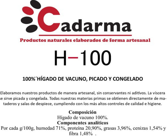 Cadarma Hígado de vacuno 500g