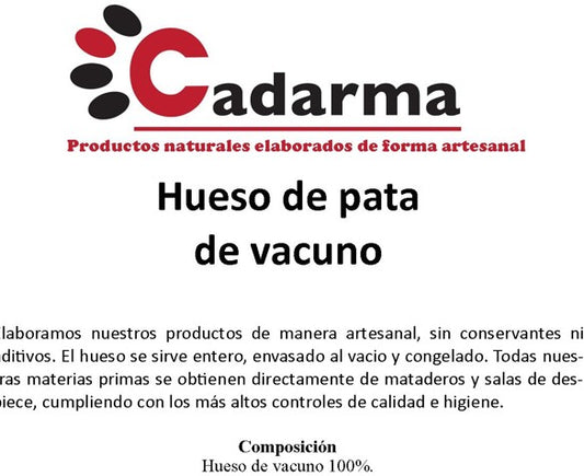 Cadarma Hueso de pata de vacuno 500g
