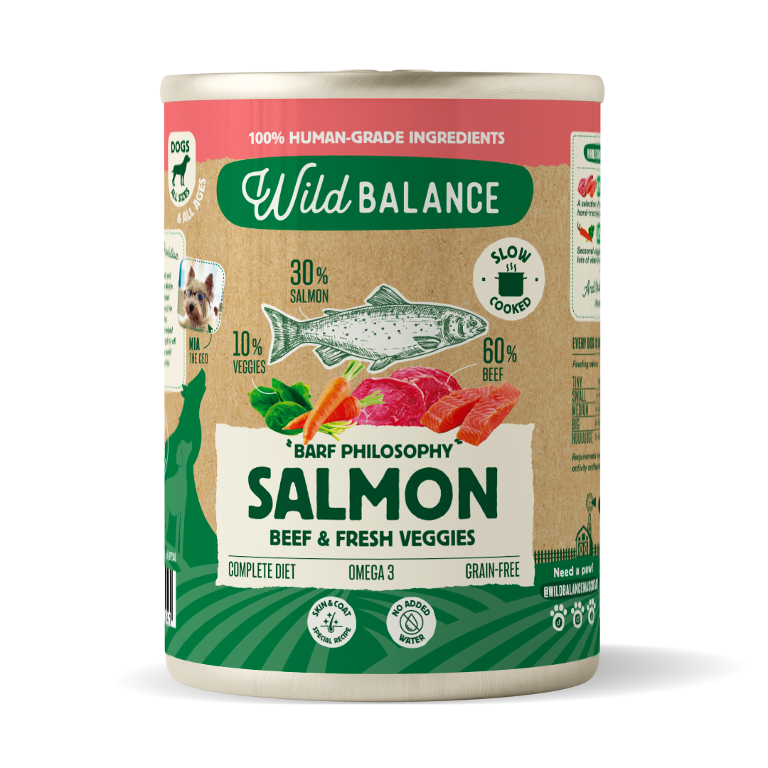 Wildbalance lata de salmón y ternera 400g
