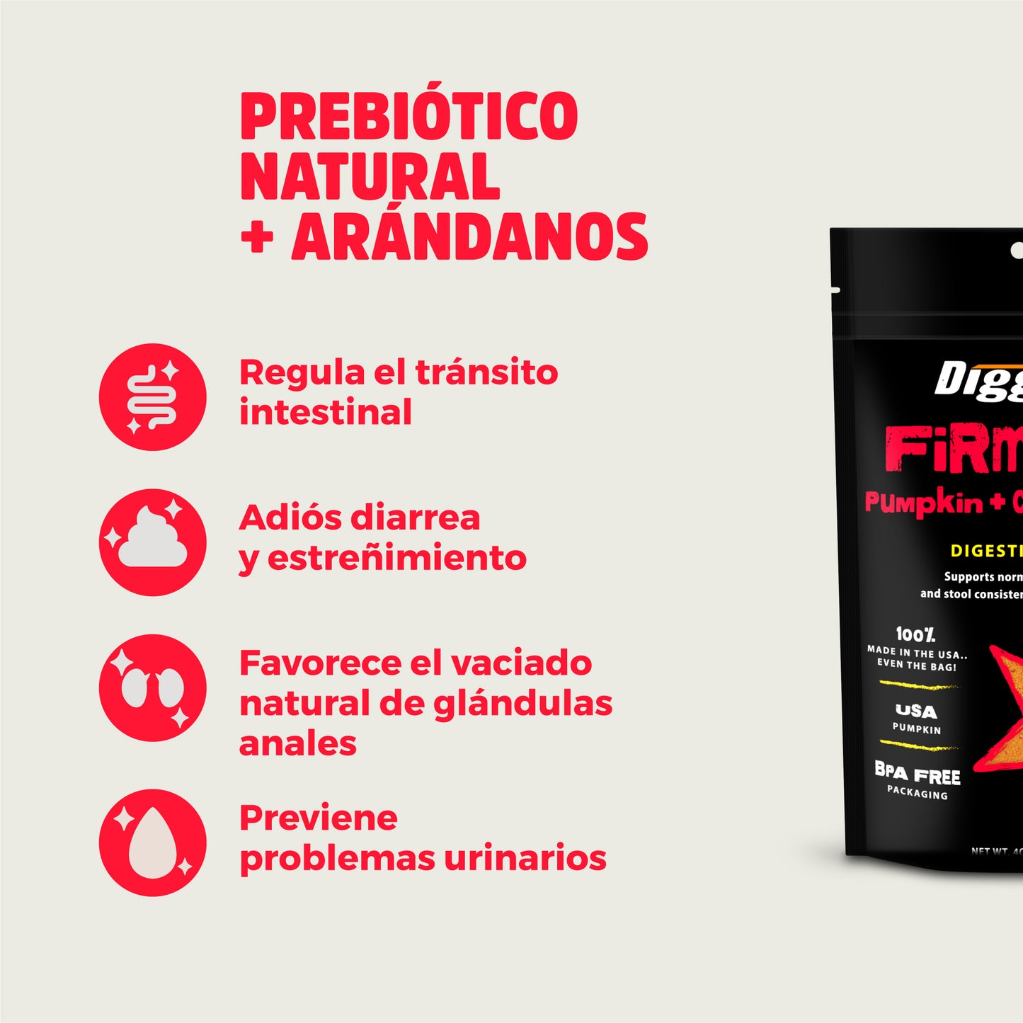 Firm Up! Cranberry. Regulador Gastrointestinal con apoyo urinario