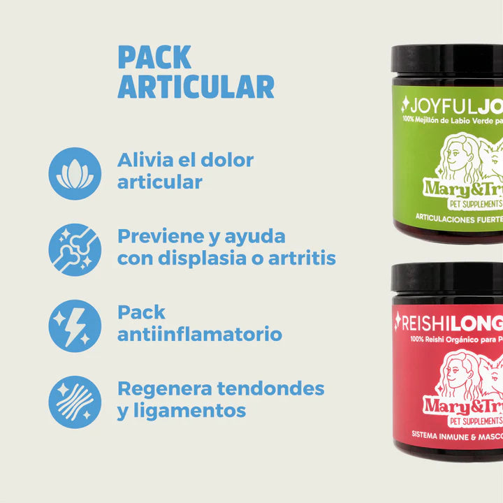 Pack Articular: Joyful Joints & Reishi - Articulaciones, antiinflamatorio y alivio del dolor
