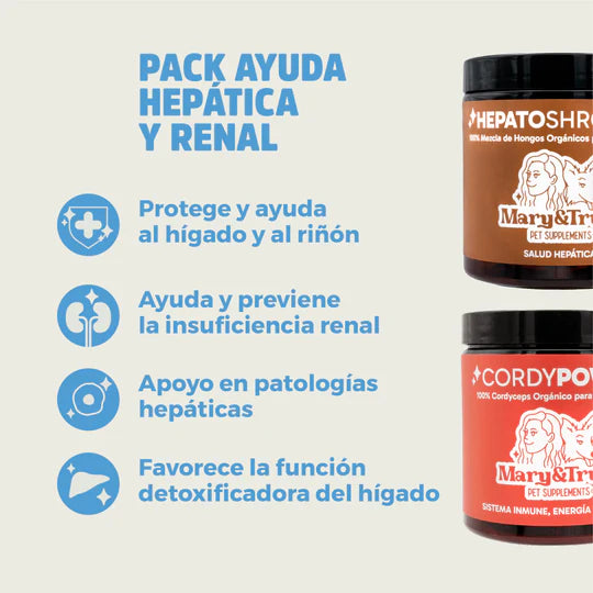 Pack Hepato Renal: Cordy Power & Hepatoshrooms - Ayuda al hígado