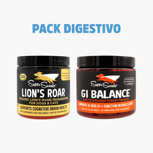 Pack Digestivo: Lion's Roar & GI Balance - Prébiotico y problemas digestivos