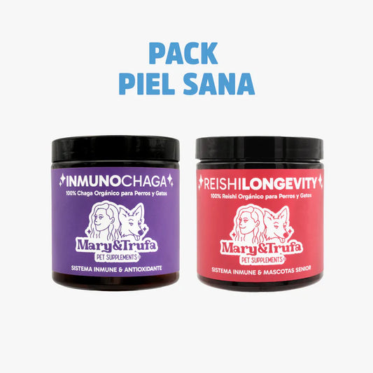 Pack Piel sana: Inmuno Chaga & Reishi Longevity - Alergias, picor y piel