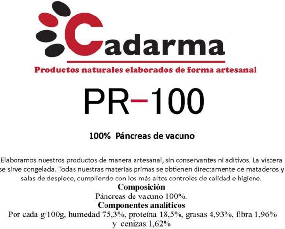 Cadarma Páncreas de vacuno 400g