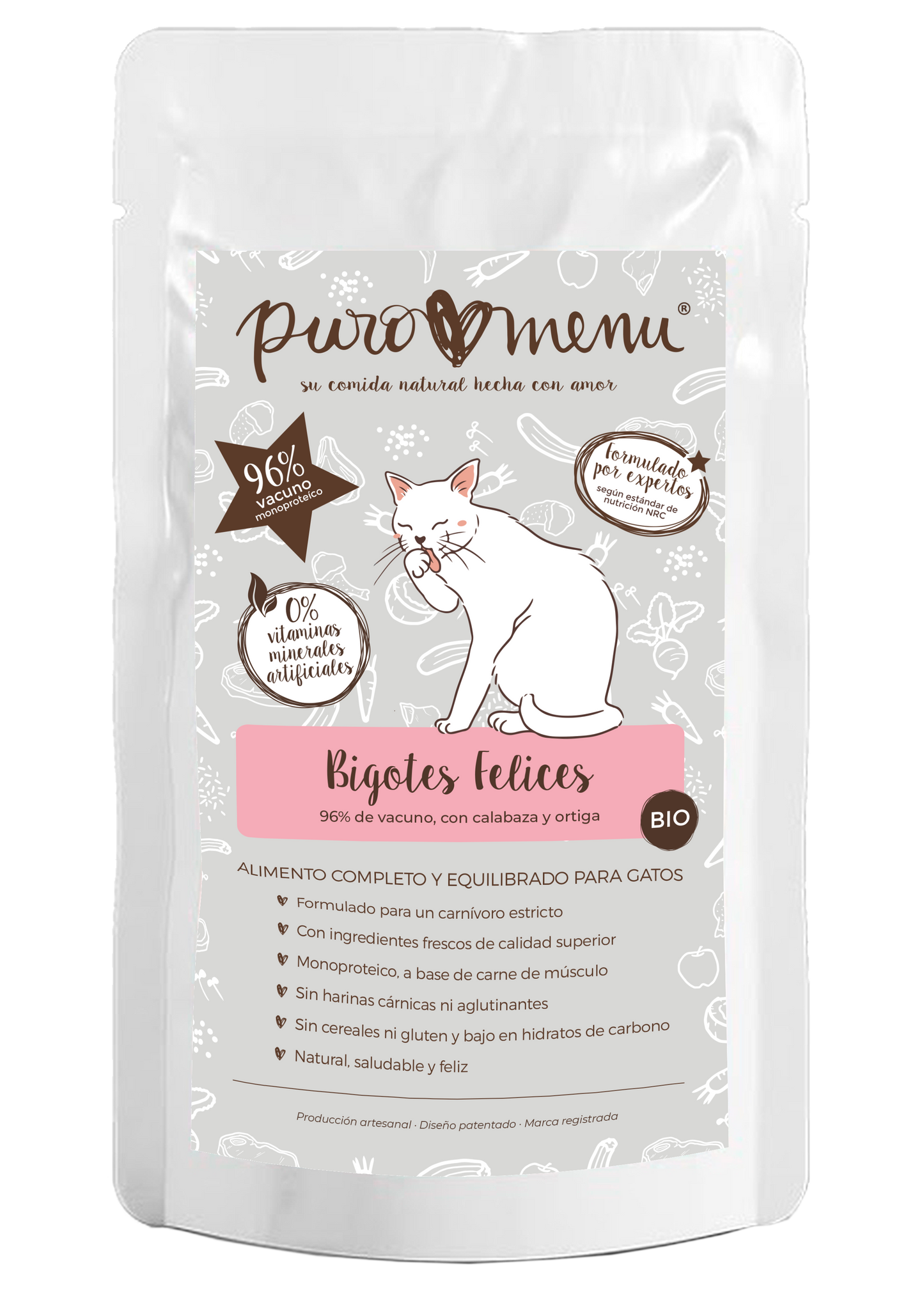 Puromenú: Menú gatos Bigotes felices