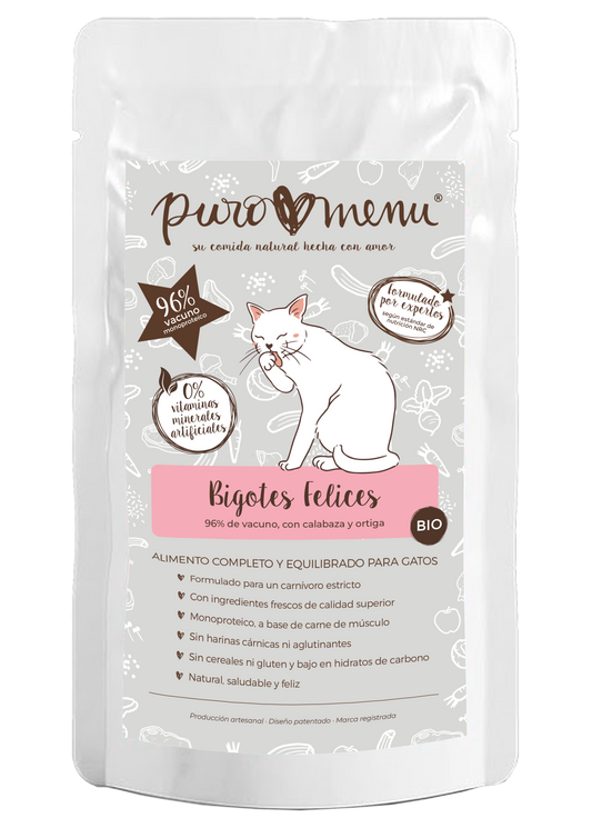 Puromenú: Menú gatos Bigotes felices