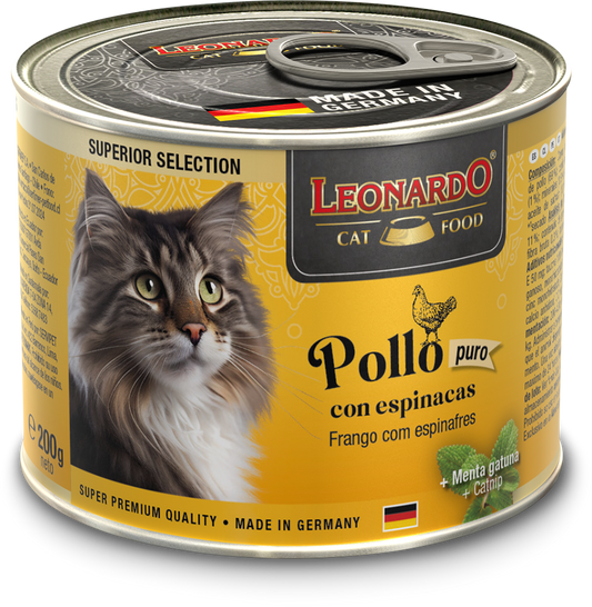Leonardo Superior Selection Pollo con Espinacas 200g