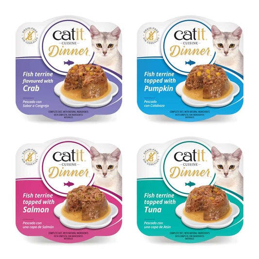 Catit Cuisine Dinner - Comida húmeda para gatos con base pescado