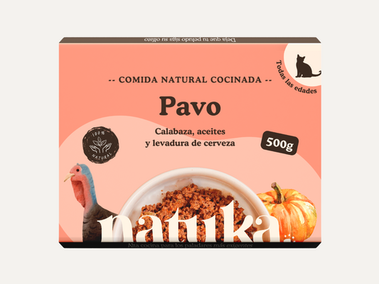 Natuka Menú Cocinado para gato de pavo