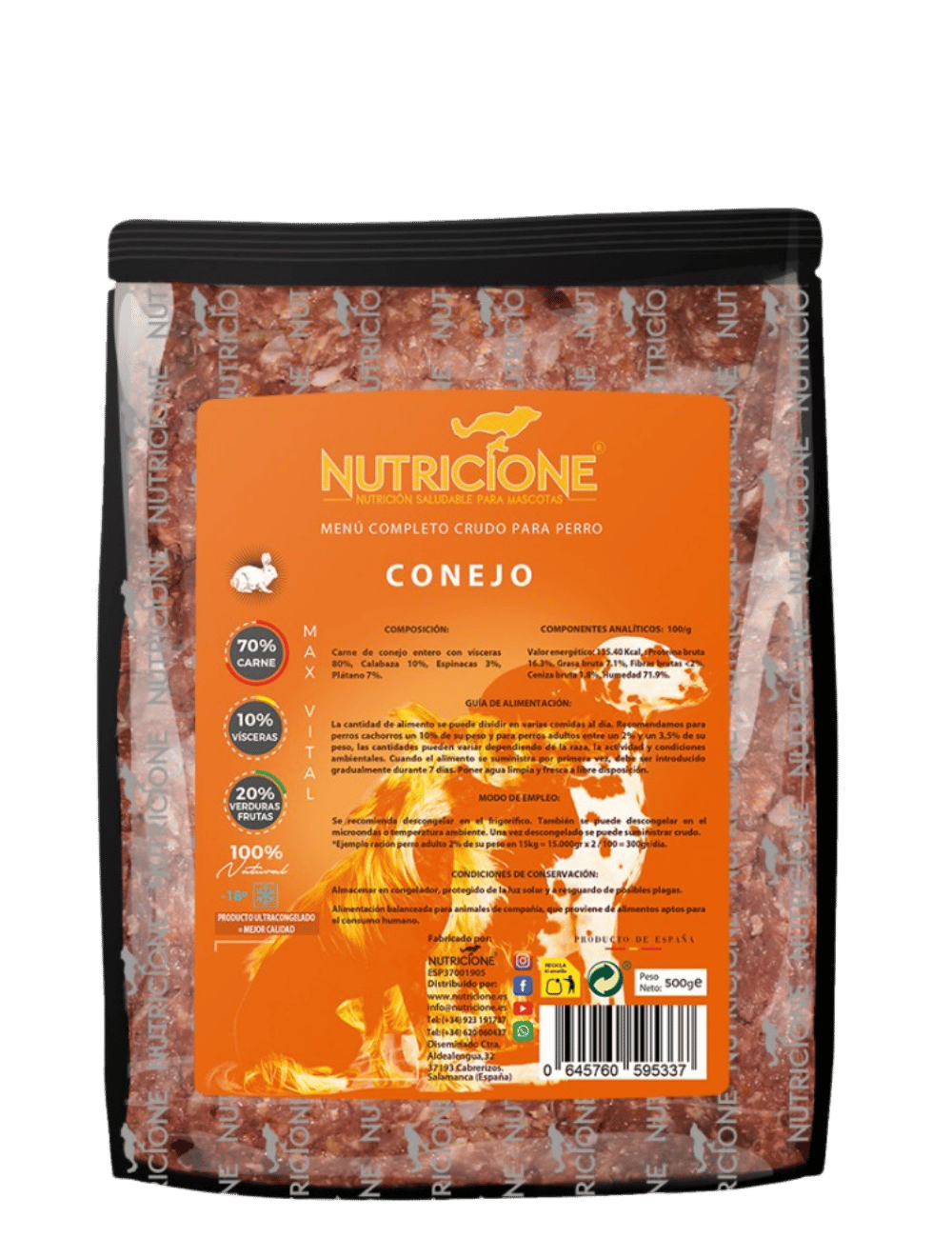 Nutricione Menú de conejo 500g