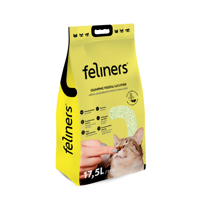Arena de gatos FELINERS Maíz con Té verde