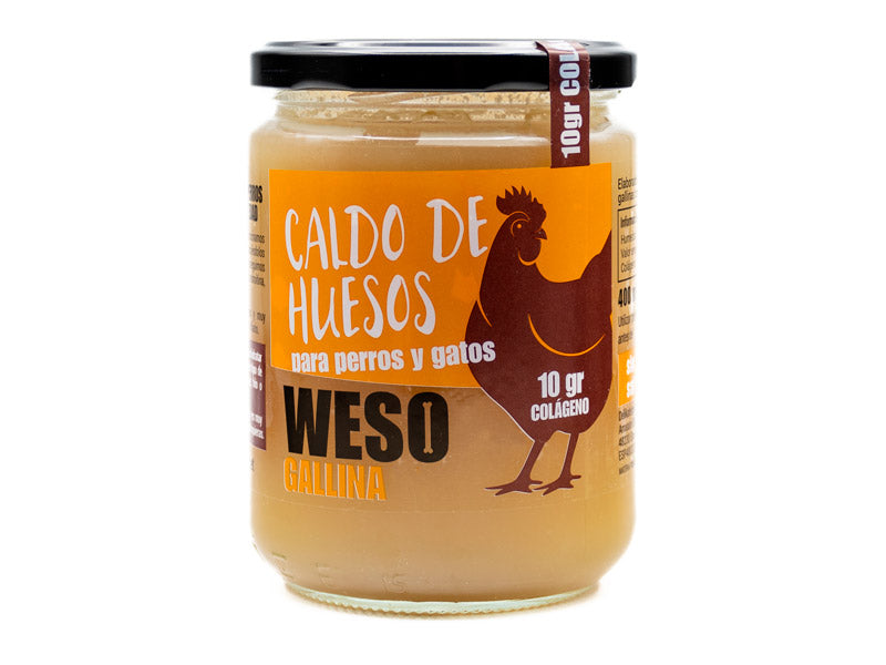 Caldo de huesos de gallina