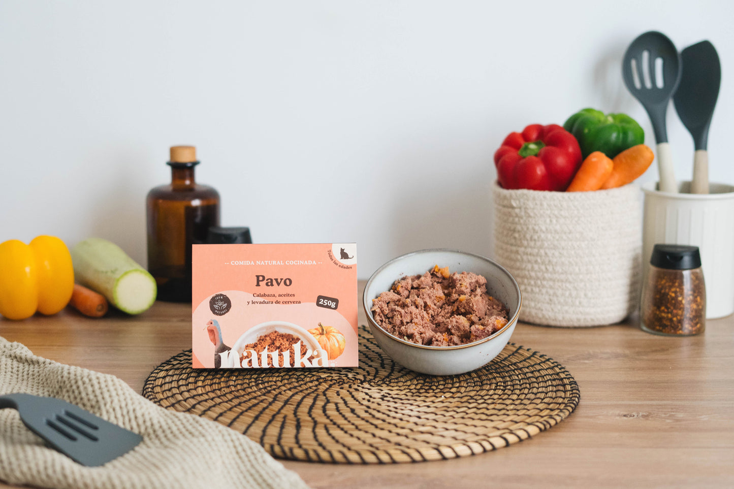 Natuka Menú Cocinado para gato de pavo