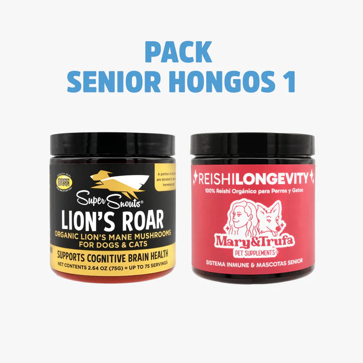 Pack Hongos Senior: Lion's Roar & Reishi Longevity - apoyo cognitivo