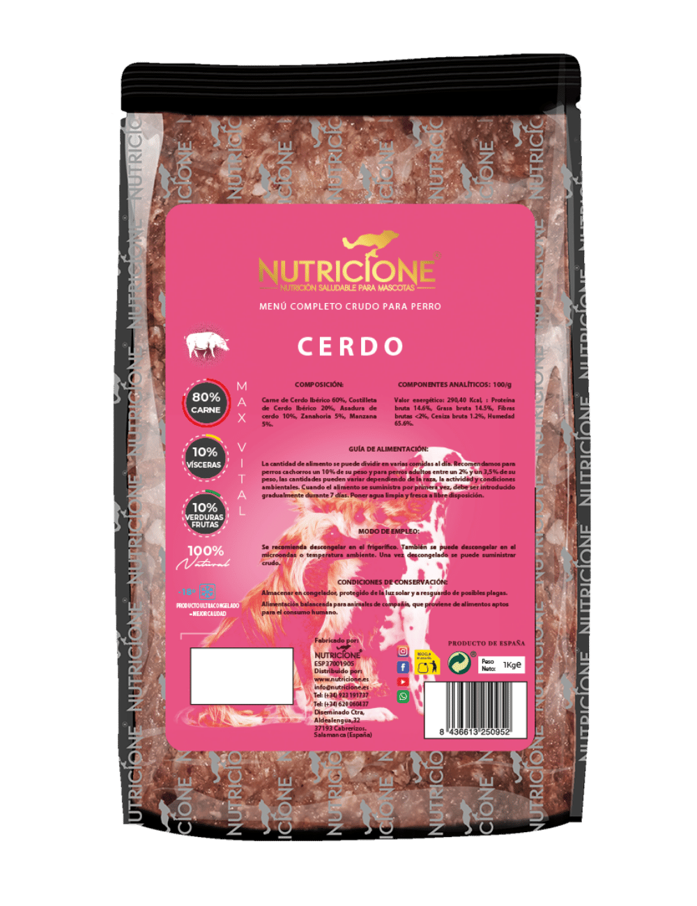 Nutricione Menú de cerdo 1 kg
