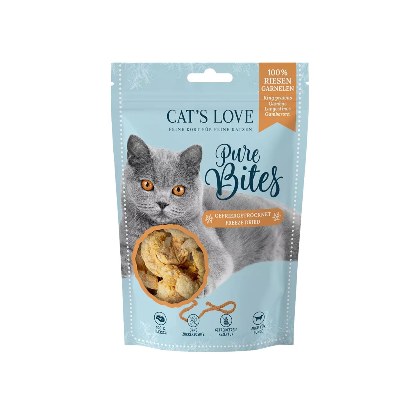 Cat's Love Snack langostinos liofilizados